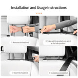 2Pcs Car Seat Belt Guide Buckle, Adjustable Fixed Seat Belt Clip, Comfort Driving Interior Accessory, White In Australia - Darrahopens