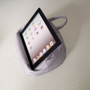 Light Gray Cone-Shaped Portable Tablet Stand, Universal Holder for Devices Up to 11”, Ergonomic Stand for Drawing Reading Video Watching Lazy Use