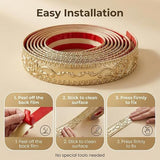16.4ft Self-Adhesive Flexible Wall Trim, Peel and Stick Molding for Mirror Frame, Cabinet and Home Decor, Champagne Gold In Australia - Darrahopens