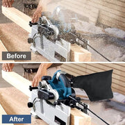 2 Pack Miter Saw Dust Bag with Zipper, Adjustable Stand Dust Collector, Fits 1-1/2" to 2" Dust Port, Compatible with Multiple Brands