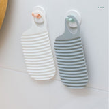 1pc Household Thickened Plastic Washboard, Anti-Slip Design with Clothes Pegs, Durable Laundry Tool for Dorm Use, Wash Underwear, Socks & Delicates, Random Color, 1pc