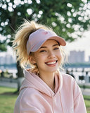 Heart Backless Baseball Hat for Women High Ponytail Baseball Cap Natural Curly Hair Hat Adjustable Running Hat