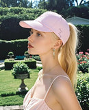 Heart Backless Baseball Hat for Women High Ponytail Baseball Cap Natural Curly Hair Hat Adjustable Running Hat