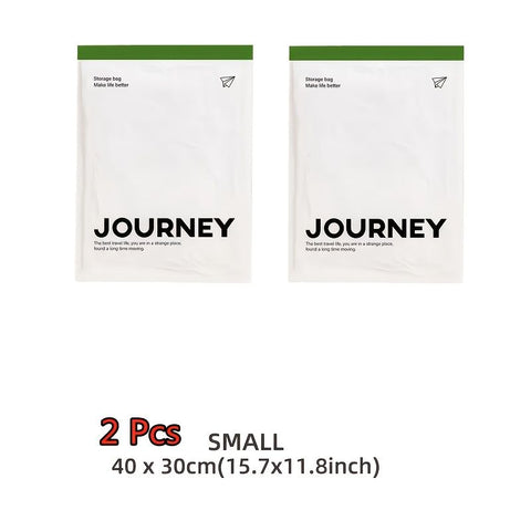 2 Pcs Hand-Rolled Travel Compression Bag, No Pump Needed, Transparent Storage for Clothes, Towels, Socks, Upgraded Matte Finish, Small Size, 2pcs