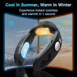 Space Heater Indoor Portable Fan Air Cooler Hanging Neck Fan Neckband Mobile Air Conditioner For Winter Heating Warmer Summer