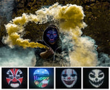 Led Mask with Bluetooth Programmable App,Shining Led Light Up Face Mask for Adult Kid Halloween Masquerade Party