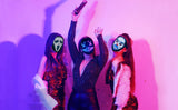 Led Mask with Bluetooth Programmable App,Shining Led Light Up Face Mask for Adult Kid Halloween Masquerade Party