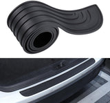 Car Rear Bumper Protector,8cm wide Car/SUV Universal Rubber Anti-Scratch Trunk Exterior Accessories（Black-Sport）