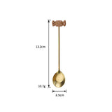 Coffee Spoons, Stirring Spoons,4 PCS Tea Spoons Long Handle Gold Teaspoons, Gold Spoons, Ice Tea Spoons, Long Spoons for Stirring,