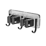 2PCS Mop Broom Holder Wall Mount with 2 Slots & 3 Hooks - Rustic Wood Broom Mop Hanger for Pantry Closet Laundry Room Organization In Australia - Darrahopens