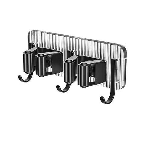 2PCS Mop Broom Holder Wall Mount with 2 Slots & 3 Hooks - Rustic Wood Broom Mop Hanger for Pantry Closet Laundry Room Organization In Australia - Darrahopens