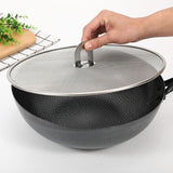 Stainless Steel Splatter Screen Mesh Pan Pot Lid Cover Oil Resist Splash Guard Frying Cooking Tools Practical Kitchen (25cm)