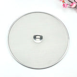 Stainless Steel Splatter Screen Mesh Pan Pot Lid Cover Oil Resist Splash Guard Frying Cooking Tools Practical Kitchen (25cm)
