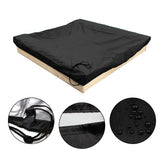 200X200cm 420D Heavy Duty Sandbox with Cover, Sand Coxes for Kids Outdoor Square Sandboxes Sandpit Cover (Black), Cover Only