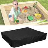 200X200cm 420D Heavy Duty Sandbox with Cover, Sand Coxes for Kids Outdoor Square Sandboxes Sandpit Cover (Black), Cover Only