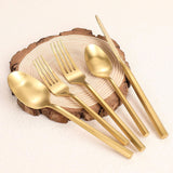 30 Piece Gold ware Set Stainless Steel Gold Flatware serving set - Cutlery Set - Knives, Fork, and Spoon - Dishwasher Safe