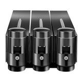 Wall Mounted Dispenser, 3 Chamber Manual Shower Pump Organizer Refillable Shampoo Bottle for Home Bath Kitchen Hotels Restaurants