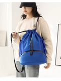 Sports Drawstring Backpack - String Swim Gym Bag with Shoes Compartment and Wet Proof Pocket for Women&Men