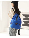 Sports Drawstring Backpack - String Swim Gym Bag with Shoes Compartment and Wet Proof Pocket for Women&Men