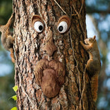 Tree Faces Decor Outdoor, Tree Face Outdoor Statues Old Man Tree Hugger Bark Ghost Face Decoration Funny Yard Art, Tree Decor