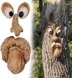 Tree Faces Decor Outdoor, Tree Face Outdoor Statues Old Man Tree Hugger Bark Ghost Face Decoration Funny Yard Art, Tree Decor