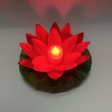 5PCS Solar Power Energy Floating Lotus Flower LED Accent Light for Pool Pond-Wishing Water Lily Candles Light Decorative Floating