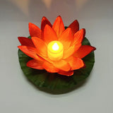 5PCS Solar Power Energy Floating Lotus Flower LED Accent Light for Pool Pond-Wishing Water Lily Candles Light Decorative Floating