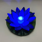 5PCS Solar Power Energy Floating Lotus Flower LED Accent Light for Pool Pond-Wishing Water Lily Candles Light Decorative Floating