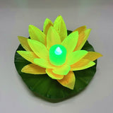 5PCS Solar Power Energy Floating Lotus Flower LED Accent Light for Pool Pond-Wishing Water Lily Candles Light Decorative Floating