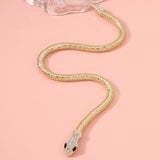 Fashion Femme Jewelry Full Rhinestone Accessories gold Crystal Snake long Pendant Necklace. (Gold)-Snake Necklace Bracelet Retro In Australia - Darrahopens