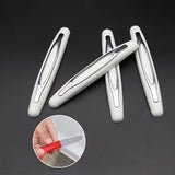 4 Pcs Car Door Edge Guards Car Side Door Protector Suitable for Various Car Pads Door Shock Absorbers-White