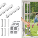 6 Sheets Window Screen Repair Kit Sticky Fine+12PCS Magnetic screen window buckle Screen Mesh Patch Repair Kit, Screen Door