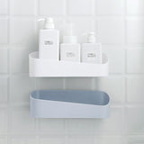 5PCS Adhesive Shower Wall Mounted Bathroom Shelf Organizer Storage Rack No Drilling Shower Shelf Bath Essentials Shampoo Spice