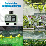 Water Timer for Garden Hose,Sprinkler Timer with Rain Delay/Manual Watering/Automatic Irrigation Controller System 2 Outlet