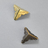 12 Pack Furniture Corner Protector Antique Bronze Triangle Edge Decorative Metal Corner Guard for Storage Box Jewelry Case Cabinet