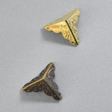 12 Pack Furniture Corner Protector Antique Bronze Triangle Edge Decorative Metal Corner Guard for Storage Box Jewelry Case Cabinet