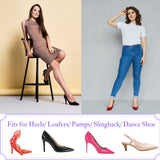 6 Pairs Women Ball of Foot Cushion Socks Ultra Low Cut Liner Socks with Sling No Show Padded Half Socks for Heels