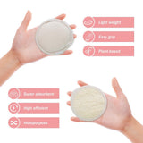 Natural Loofah Face Exfoliating Scrubber 12 Pcs,Facial Exfoliator Brush Cleanser and Massager for Men and Women Smooth