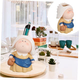 Pen Holder Desk Pencil Pot Decorative Floral Vase Makeup Brush Holder Head Plant Pots Pencil Organizers Adorable Planter Flower In Australia - Darrahopens