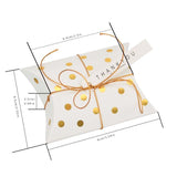 Heavyweight Foil Stamped Dots & Stripes Party Favor Boxes (50 Pack) | Perfect For Dinner Parties, Weddings, & Events