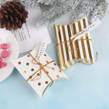 Heavyweight Foil Stamped Dots & Stripes Party Favor Boxes (50 Pack) | Perfect For Dinner Parties, Weddings, & Events