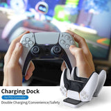 Charging Station for Controller, Dual Charging Dock with Removable Type  Controller Charger with Protection