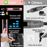 Mini Electric Engraver Etching Machines Cordless Rotary Tools Engraved Jewelry Glass Stone Metal Plastic Wood Resin