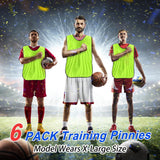 Vest Soccer Pennies Soccer Jersey Training Vests Team Sports Pinnies Youth Football Practice Jerseys 6pcs In Australia - Darrahopens
