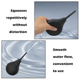 Rectal Enema Bulb for Men Women, Soft Silicone Reusable Anal Douche Vaginal Cleaner，Reusable Anal Cleaner Black)