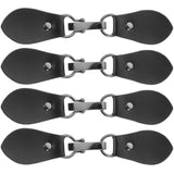4pcs Leather Tab Closure Clip Holder Buckle Clasp Pin for Poncho Cape Cardigan Wrap Shawl Accessories Black In Australia - Darrahopens