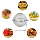 Stainless Steel Mesh Tea Ball Tea Strainers Tea Infuser Strainer Filters for Tea Extended Chain Hook for Brew Loose In Australia - Darrahopens