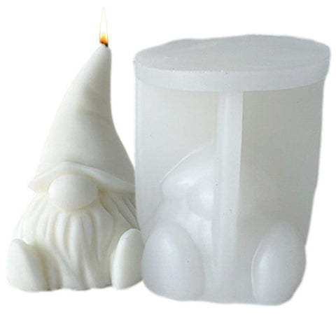 Silicone Mold, 3D Christmas Silicone Gnome Mold, Christmas Candle Mould, Candles, Soap, Christmas Ornament