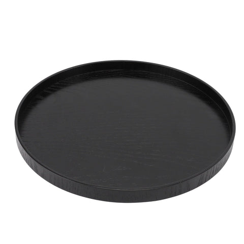 Sturdy Wood Serving Tray, Elegant Round Multifunction Wooden Tea Tray for Cafe Office Dining Table, Easy to, Wide Application