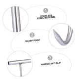 Pork Hook T Shaped Smoker Meat Hooks Boning Hook Bone Hooks Barbecue Grill Hanger Heavy Duty s Processing Butcher Hooks